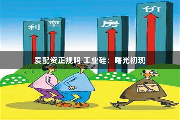 爱配资正规吗 工业硅：曙光初现