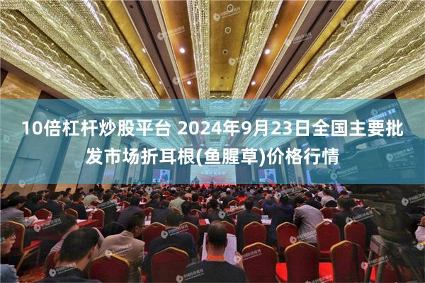 10倍杠杆炒股平台 2024年9月23日全国主要批发市场折耳根(鱼腥草)价格行情