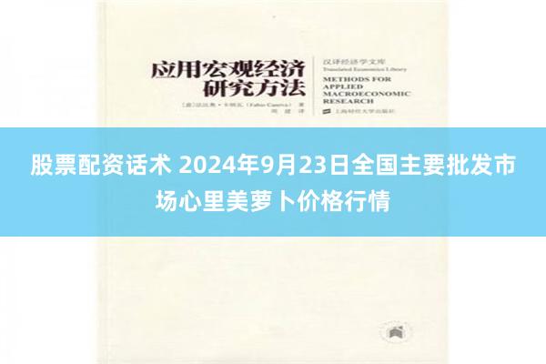 股票配资话术 2024年9月23日全国主要批发市场心里美萝卜价格行情