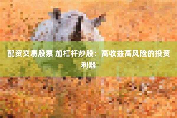 配资交易股票 加杠杆炒股：高收益高风险的投资利器