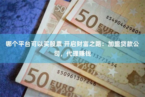 哪个平台可以买股票 开启财富之路：加盟贷款公司，代理赚钱