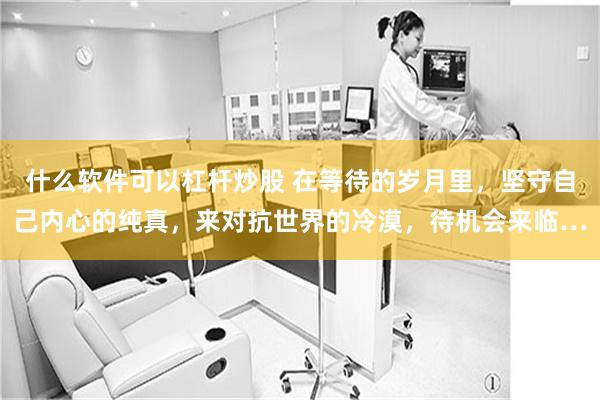 什么软件可以杠杆炒股 在等待的岁月里，坚守自己内心的纯真，来对抗世界的冷漠，待机会来临…
