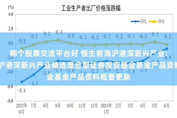 哪个股票交流平台好 恒生前海沪港深新兴产业: 恒生前海沪港深新兴产业精选混合型证券投资基金基金产品资料概要更新