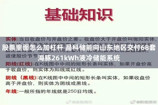 股票里面怎么加杠杆 晶科储能向山东地区交付68套海豚261kWh液冷储能系统
