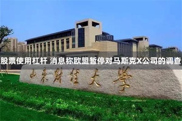 股票使用杠杆 消息称欧盟暂停对马斯克X公司的调查