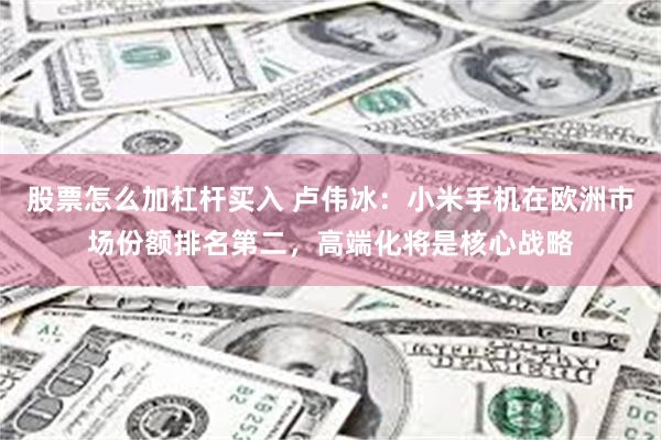 股票怎么加杠杆买入 卢伟冰：小米手机在欧洲市场份额排名第二，高端化将是核心战略